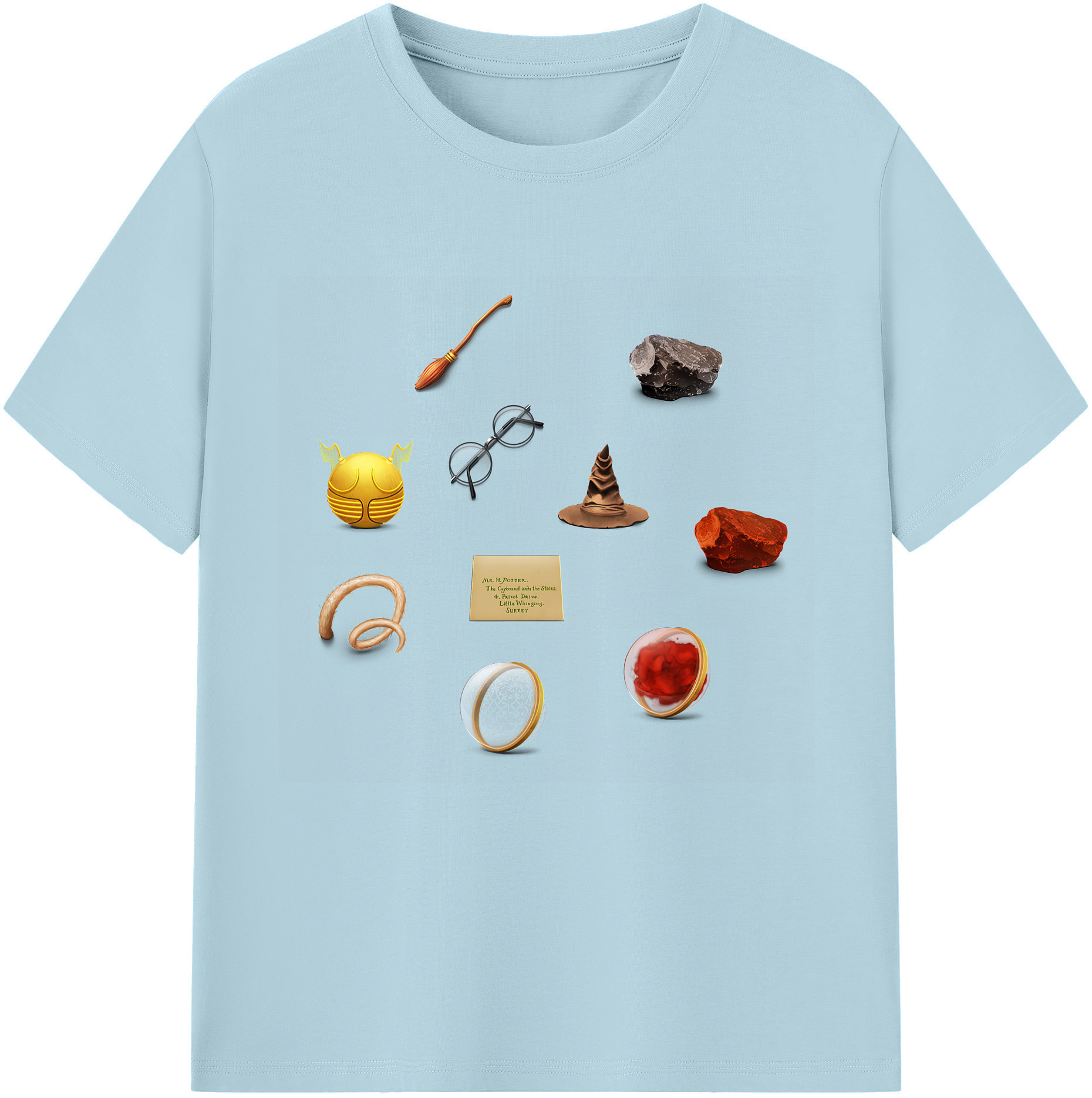 （画像用） Harry Potter ハリー・ポッターシリーズ 綿100％半袖Tシャツ（フロントプリント）